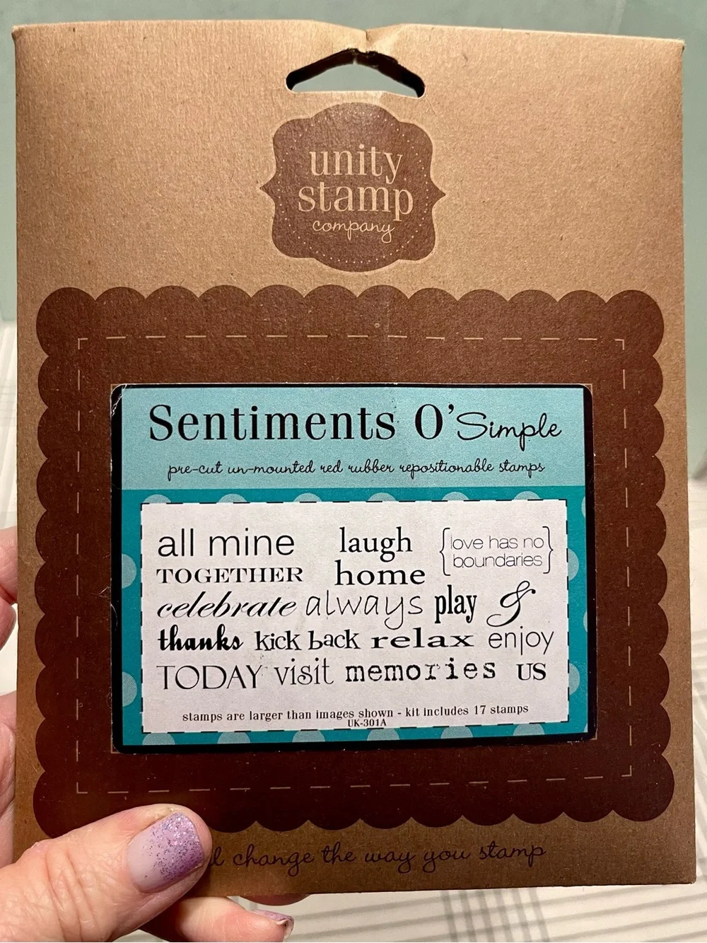 NEW AND LIKE NEW UNITY STAMPS NINE SETS MIXED THEMES